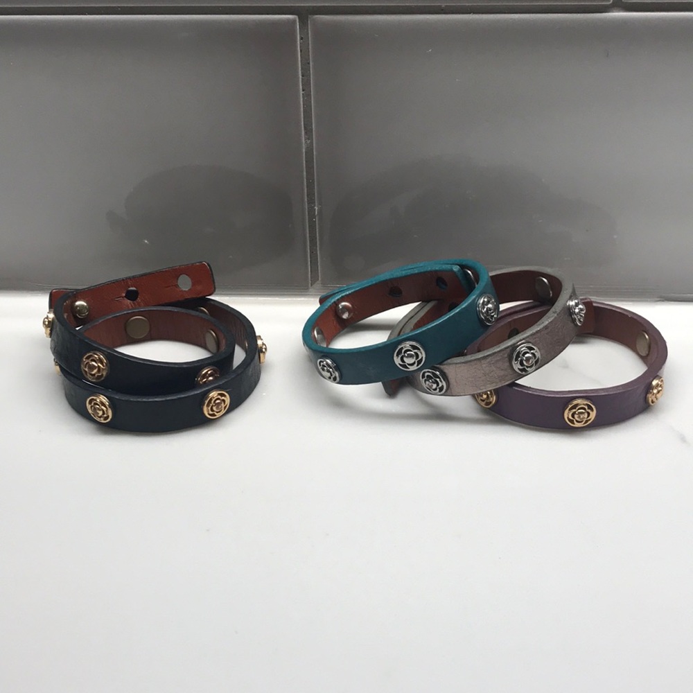 Leather wrap bracelets